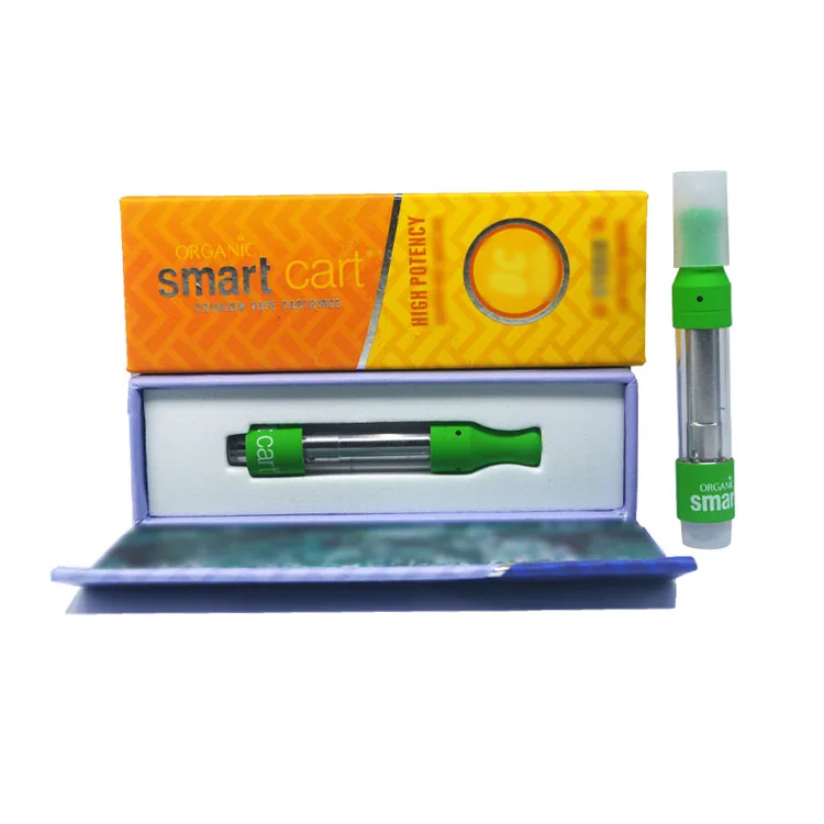 

Hot selling cbd empty carts smart cart 1ml cbd cartridge with custom logo, White