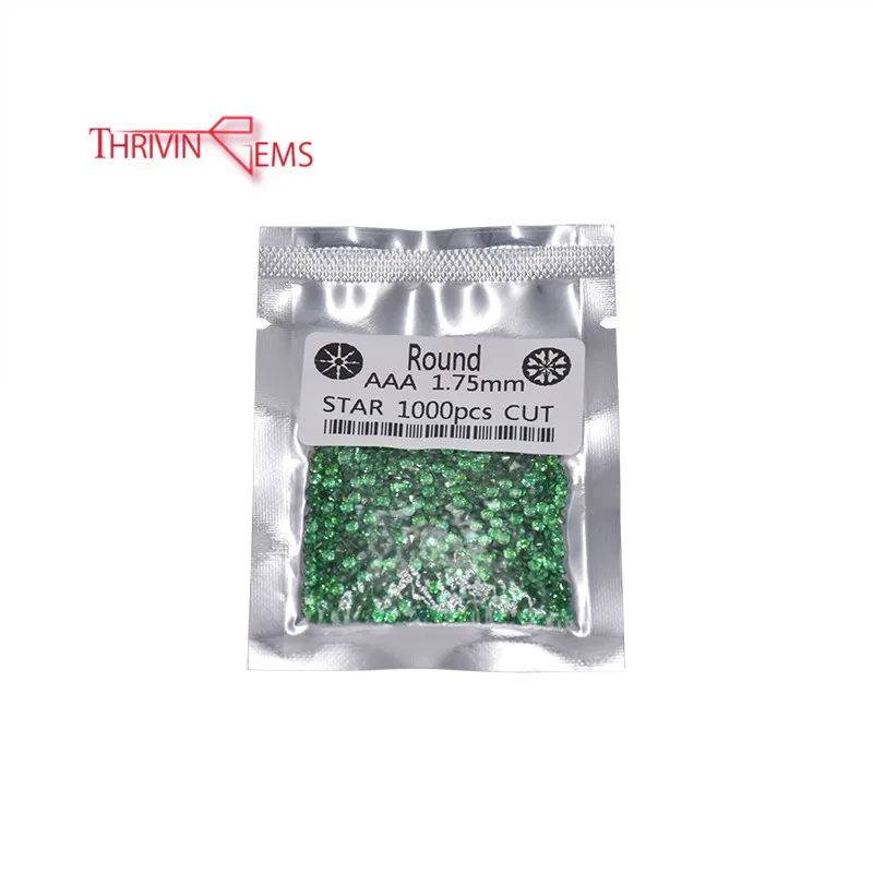 

Thriving Gems High Quality 2mm Green Cubic Zirconia Emerald Zircon Stone