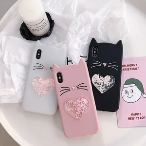 Cartoon Soft Silicone Liquid Case Shockproof Silicone Back Cover Protective Mobile Phone for iPhone 6/6S/7/8 plus X/XS/XR/XS MAX