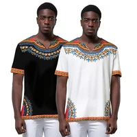 

New Design Short Sleeve Summer Printed Mens African Clothing Dashiki Shirt