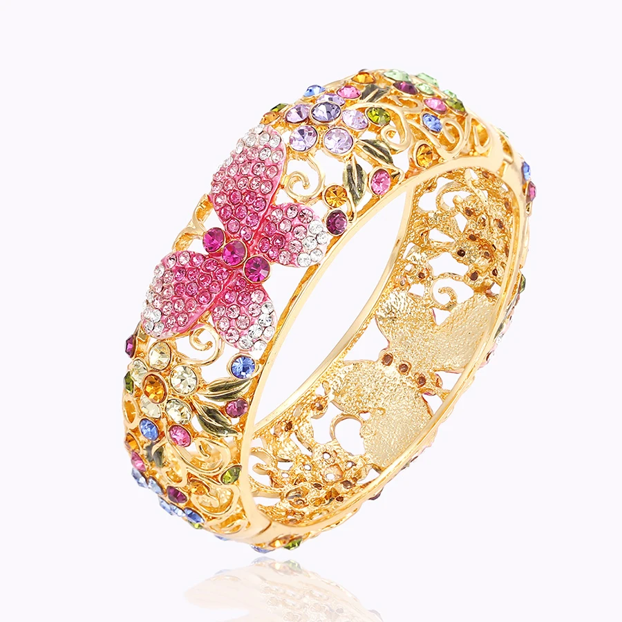 

bangle-160 xuping 2018 saudi gold jewelry accessories cz 24k gold bangle
