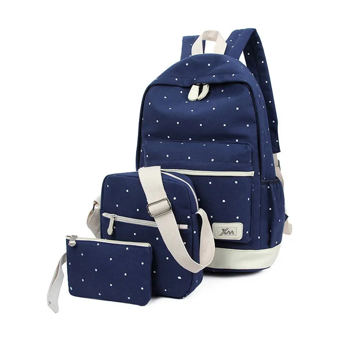 

Wholesale Sweet Dot Pattern Backpack Set For School, 5 colors