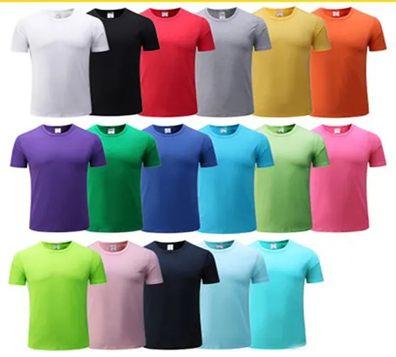 76000 High Quality Short Sleeve Custom LOGO Printing Plain  T shirts customization for Men/Wemen