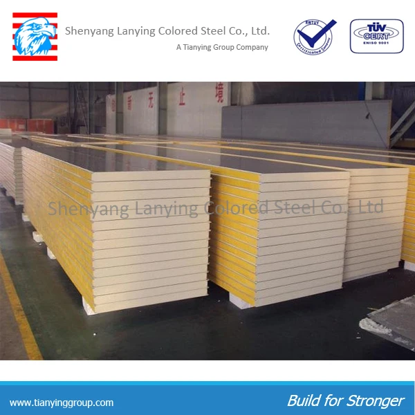 
Good price cold room polyurethane PUR PIR sandwich panel price 