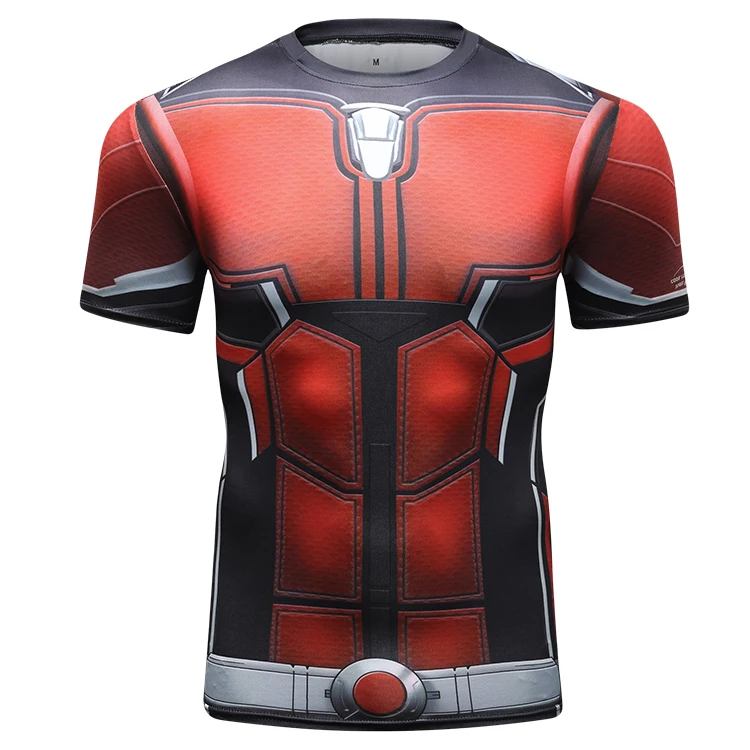 

Newest Super Hero Clothing Cusotm Printed Ant-Man Compression Tshirt