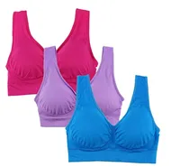 

LDIUO 3PCS BRA Ladies Fitness Padded Gym Yoga Bra Womens Seamless Sports Bra with set