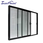 ऑस्ट्रेलिया मानक बाहरी उपयोग के साथ सबसे लोकप्रिय डिजाइन 3 पैनल फिसलने आँगन दरवाजा शीसे रेशा flyscreen