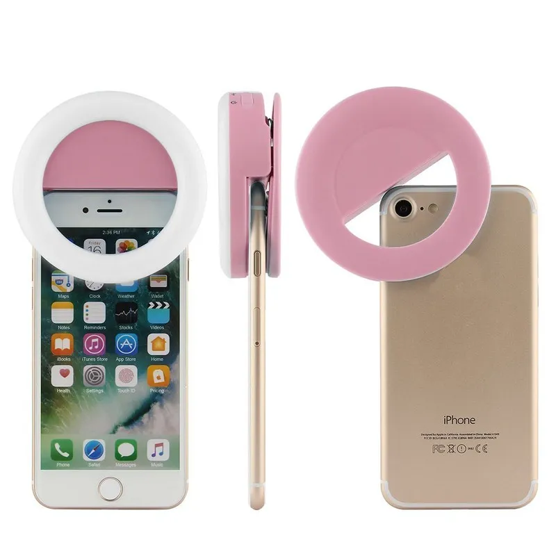 

Universal Selfie LED Ring Flash Light Portable Mobile Phone 36 LEDS Selfie Lamp Luminous Ring Clip For iPhone 8 7 6 Plus Samsung