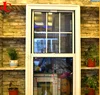decorative small size hurricane impact pvc/upvc vinyl plastic single hung window