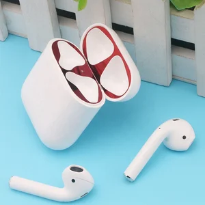 2019 New Style Waterproof Dust Protective Patch for Iphone AirPods Earbuds Wireless Earphones Ultra Thin Metal Cover Stickers