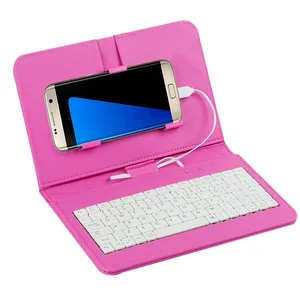 Mini Wired Keyboard Flip Holster Case Android Mobile Phones & Tablets