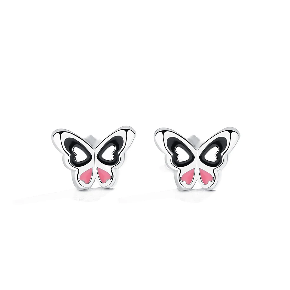 

2019 925 Sterling Silver Animal Earrings For Girl Lovely Butterfly Stud Earrings Fashion Sterling-silver-jewelry