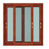 Top window Retro European high-end horizontal double glass windows aluminum sliding window with Aluminum wood