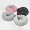 Memory foam 4 colors digital u-shaped neck pillow knitted fabric comfort u shaped maternity pillow for plane