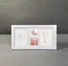 40*21.5 cm new born baby handprint and footprint MDF photo frame with clay for gift keepsake