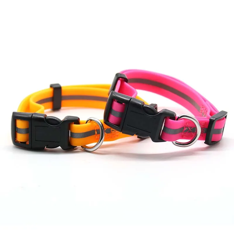 

Fashion Adjustable Reflective Pet Cat Collar,PVC Necklace Luxury Cat Collar, Green,yellow,blue,red,orange, black
