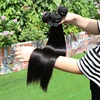 Fashionable on bangs for black women,single virgin 40 inch hair extensions human plastic hair extension snap