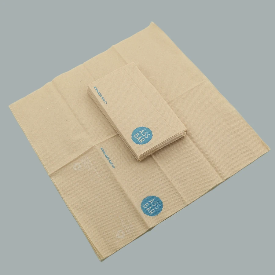 
biodegradable brown paper napkin Brown bamboo napkin  (62079033930)