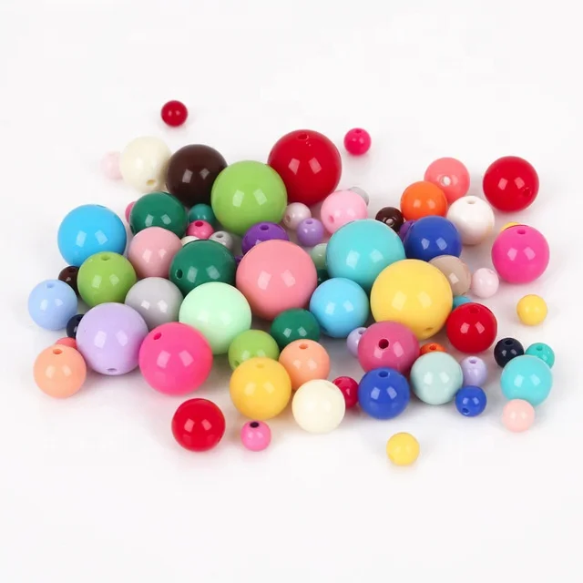 

8mm/10mm/12mm/14mm/16mm/18mm/20mm red color Gumball Acrylic Solid Beads for Necklace Jewelry, Mixed color,single color