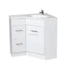 MDF Cabinet Single Ceramic Basin Corner Bathroom Vanity