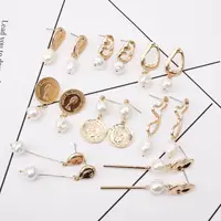 

New Designs Pendant Jewelry Baroque Pearl Earring For Women For Girls Gold Dangling Earrings Birthday Gifts
