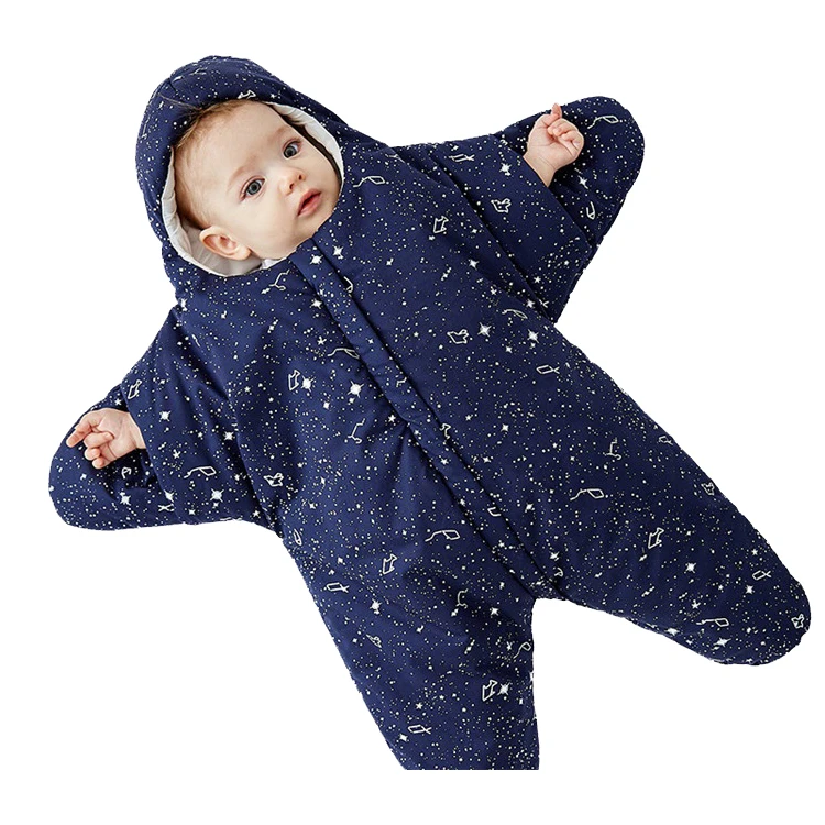

Cotton Baby Starfish Sleeping Bag Super Soft Newborn Sleeping Bag Autumn Winter Warm Strollers, Customized