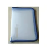 transparent zipper clear PP PVC file folder cover