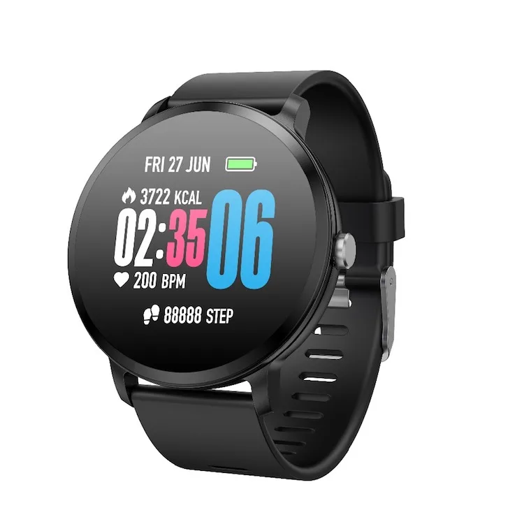 2019 Amazon Hot Sale V11 Smart Watch Blood Pressure Customized Vibrating Blue-tooth Sports Bracelet with Fitness Tracker