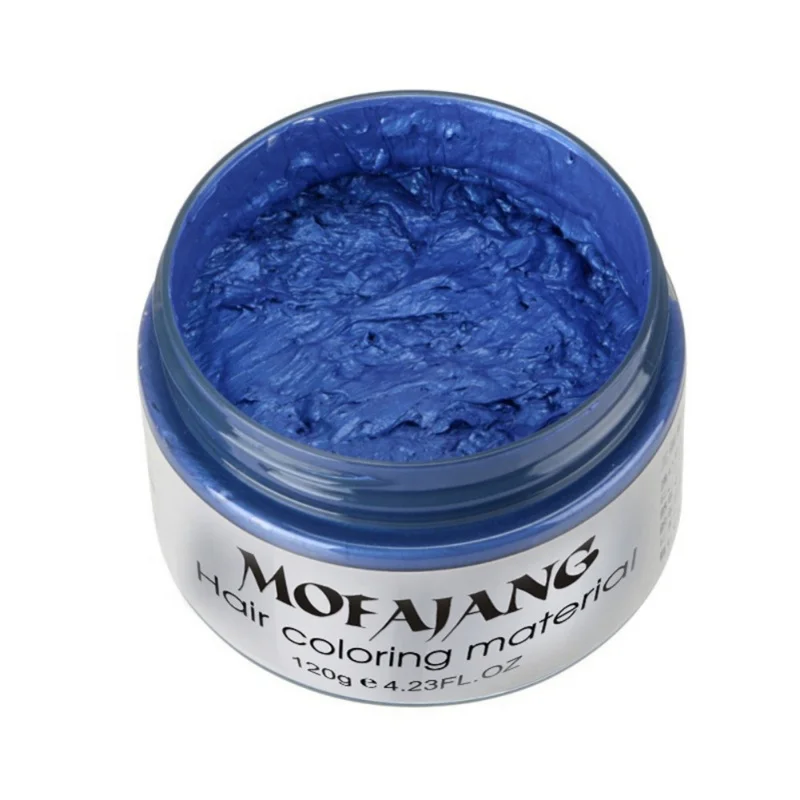 

MOFAJANG 9 Colors Hair Styling Pomade Material Temporary Disposable Mud Hair Color Wax, As show