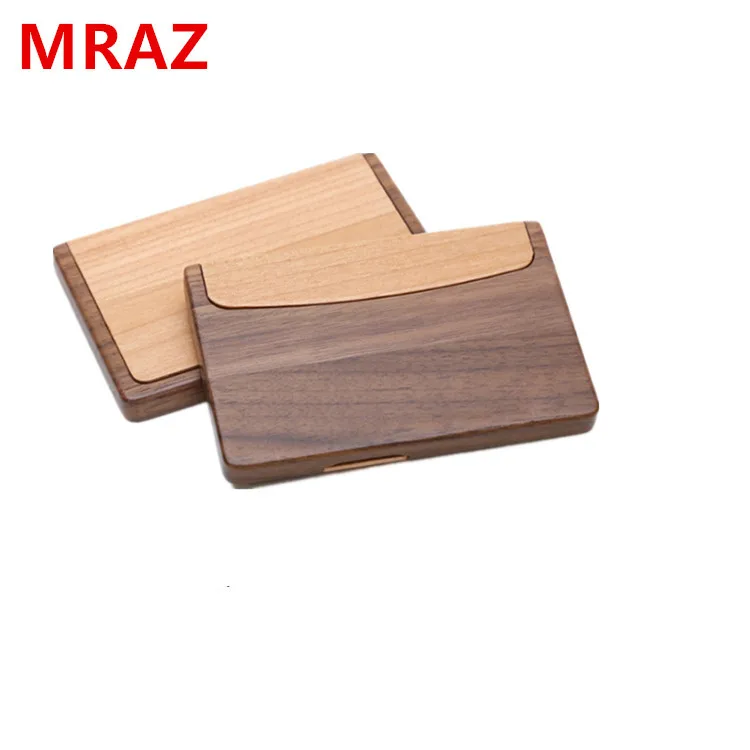 

Wholesale Cheap Christmas packing name wooden business card holder case, Brown,natural