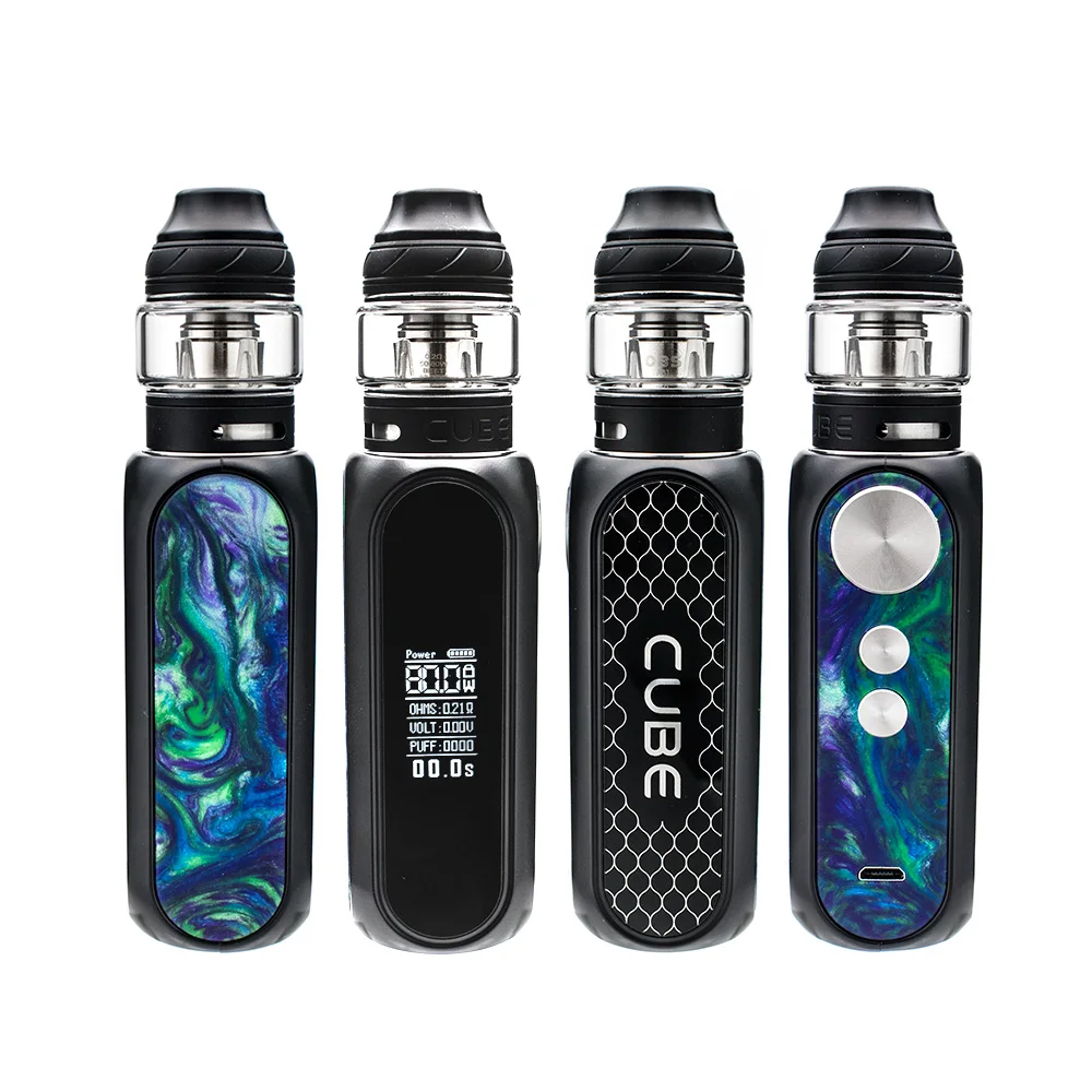 

OBS Cube Kit Resin Edition with Mesh Tank 3000mAh 80W Max Output 4ml OBS Cub Tank 0.2ohm Coil VW Vape eCigs Kit