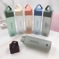 

Square plastic frosted outdoor portable leak-proof and fall-proof personality trend water bottle