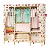 Colorful hot design cheap folding cloth assemble style plastic fabric wardrobe for women