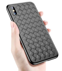 Grid Weaving Cases Coque for iPhone XR iphone X XS Max Cases Pattern Weave Silicone Cover Phone Bag Case For iphone XS Max