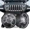 2019 new e-mark 9 inch round headlight led light for jeep Wrangler jl accessories 9'' auto led headlights for 2018 Jeep JL parts