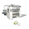 Drawing facial tissue paper folding machine