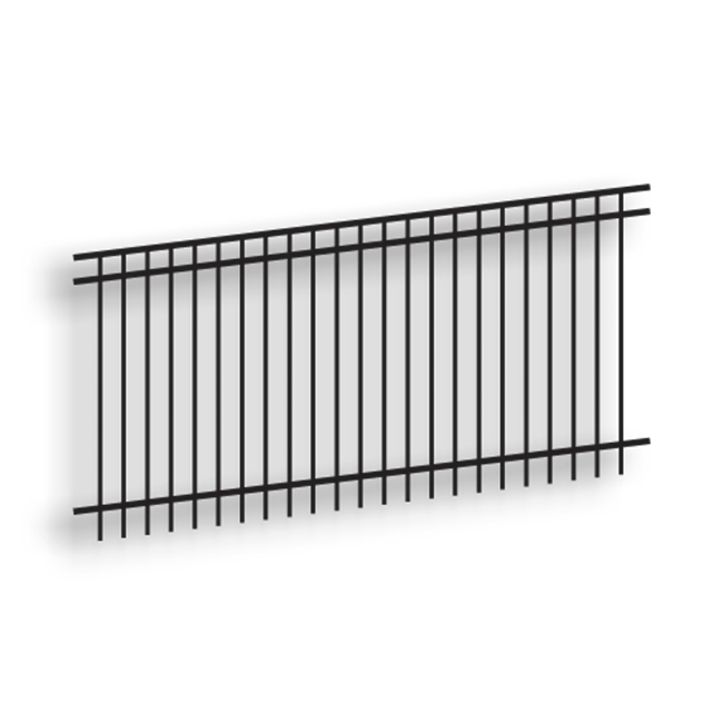 

square tube black aluminum fence with 25*25*1.2mm picket and spear top fence, Blue white black green.etc