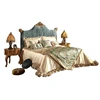 NEW KING BED VICTORIAN STYLE CARVED DOUBLE ARCH ELEGANT BED V&P-b2004#