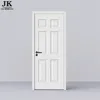 JHK-006 6 Panel White Primer Wooden MDF Interior Doors Leaf
