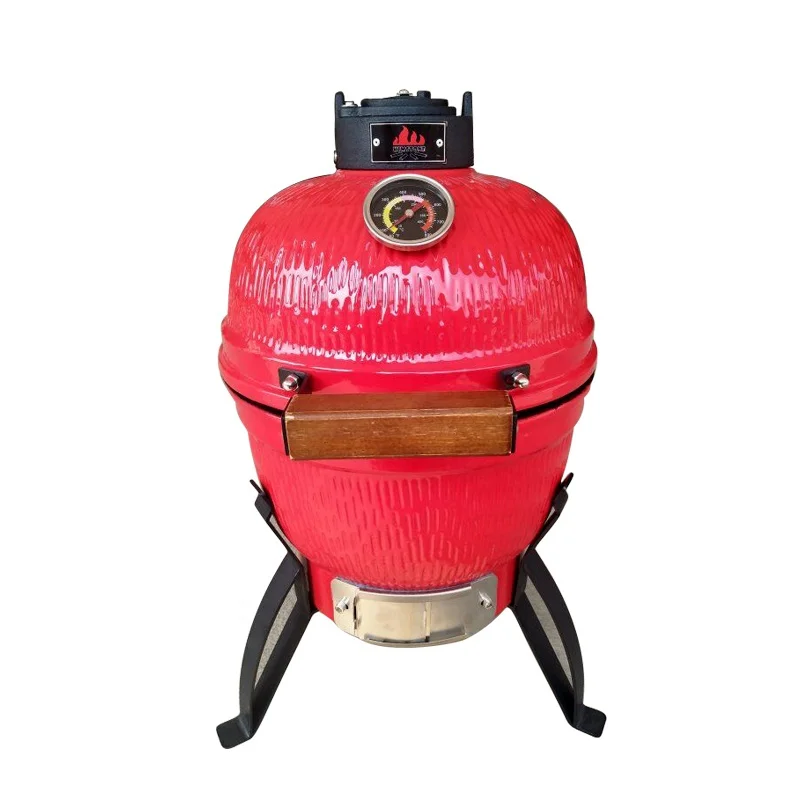 

portable commercial churrasqueira kamado charcoal style turkish stone indoor ceramic bbq table stove grill for sale, Black , red