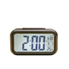 Hot Desktop Digital LED Clock Black Alarm Clock Mini Home Office Student Night Light Clock
