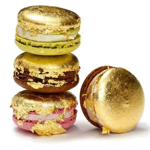 
9.33x9.33cm 24k pure edible gold foil sheets for cake decoration 