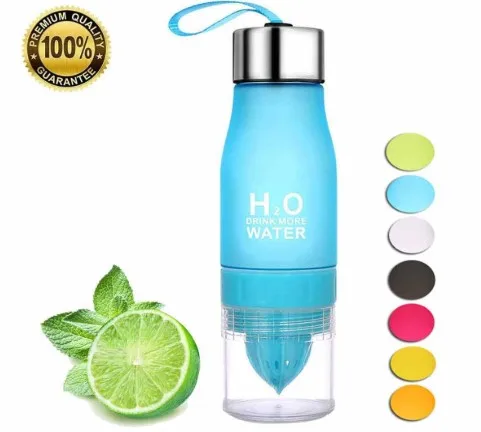 

Colorful H2O 650ML Plastic Lemon Juice Fruit Infuser Water Bottle, Red,pink,white,,and etc.
