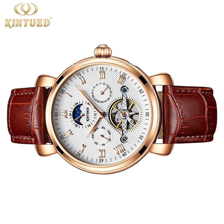 

KINYUED Fancy Automatic Movement Luxury Watches For Men Hand Watch For Male Moon Phase