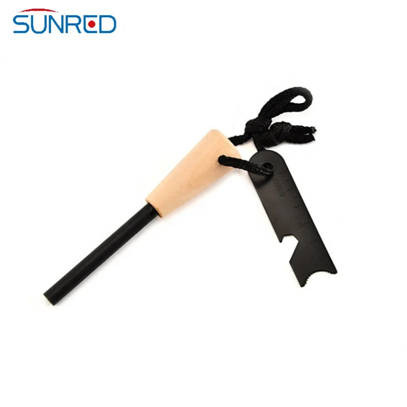 

Amazon ebay hot 5/16 thick ferrocerium rod waterproof match Survival and Tactical EDC kits wood handle fire lighter, N/a