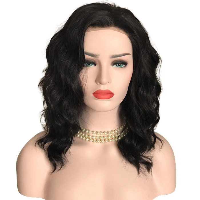 

High quality synthetic short wigs for black women synthetic lacefront wigs