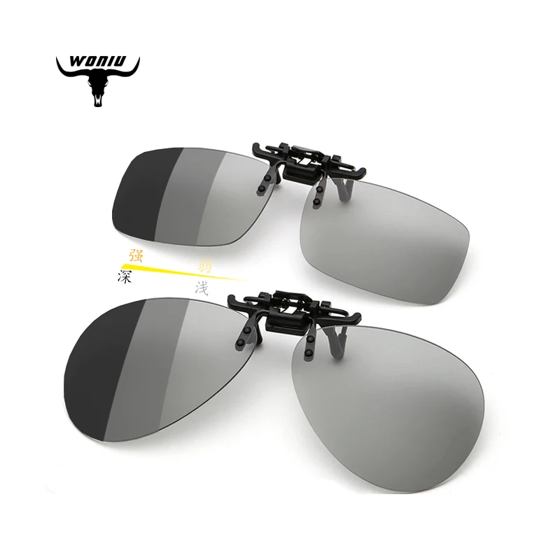 

LJ01 latest fashion ultra Light polarized photochromic lenses clip on sun glasses UV 400 Flip Up Sunglasses 2021