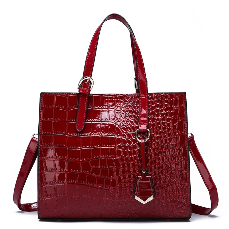 

Chinese supplier Lady Designer Wholesale Bags Crossbody PU Leather Crocodile Pattern Fashion Tote Bag Big Handbags For Women