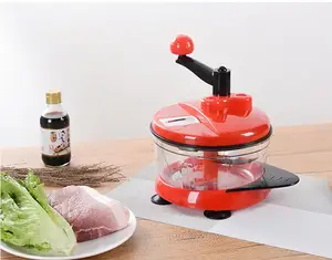 Manual fruit and vegetable chopper, meat grinder, food processor