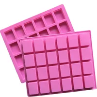 

24 Cavities Rectangle Shape High Quality Silicone Soap Mold